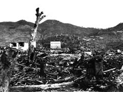 法医学教室から図書館方面を見る