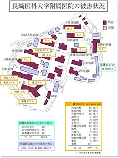 医科大学附属医院の建物被害状況地図