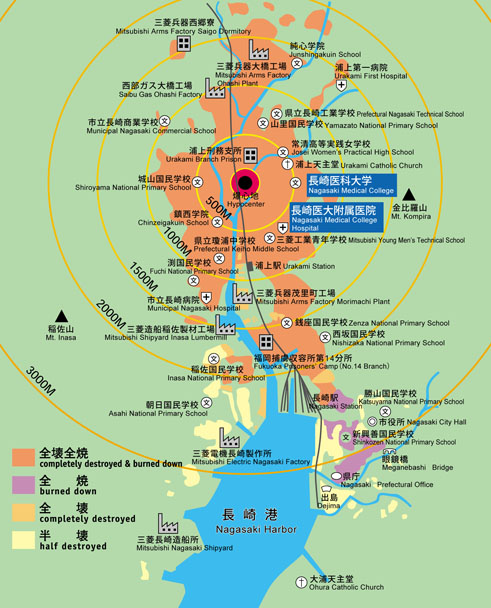 長崎原爆の物理的被害